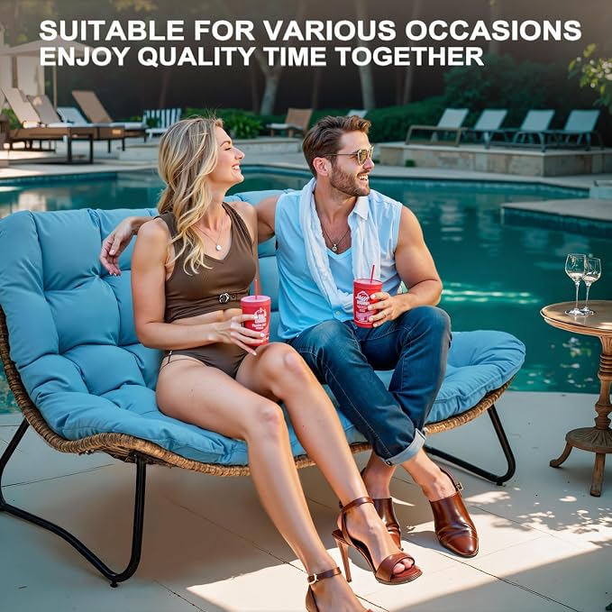 Crestlive Products Outdoor Loveseat 3PCS, Outdoor Sofa Set, All-Weather Boho - Image 6