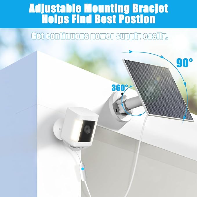 6W Solar Panel Compatible with Ring Spotlight Cam Plus/Pro and Stick Up Cam - Image 7