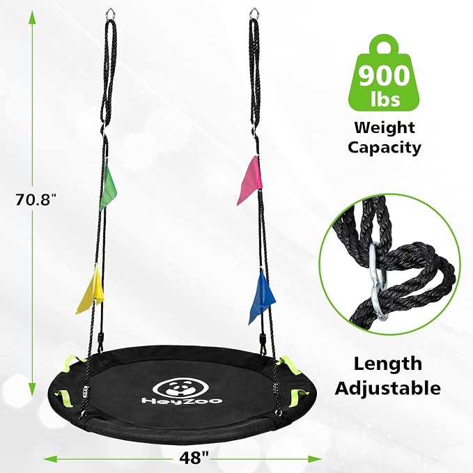 48 inch Tree Swing, Larger Saucer Flying Swing - Image 4
