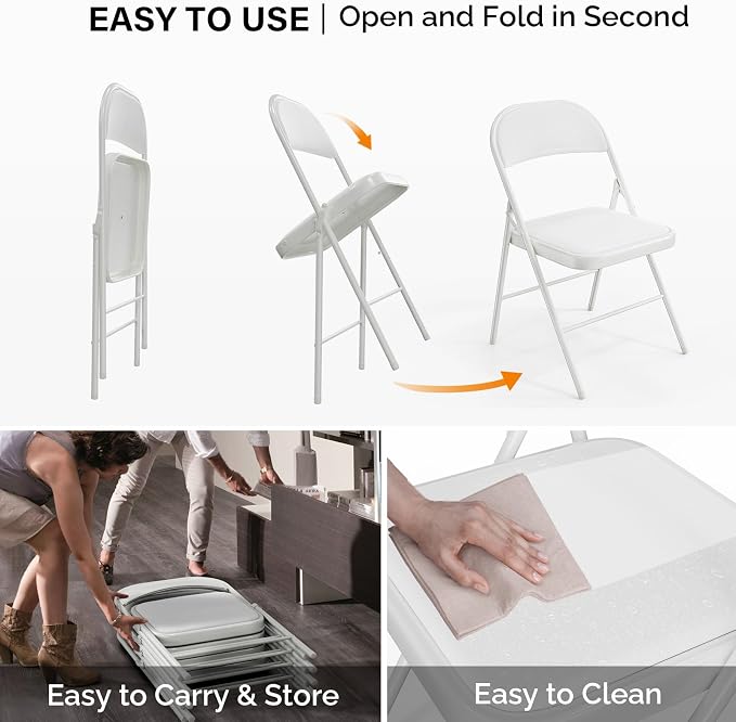 VINGLI 20 Pack Folding Chairs - Image 6