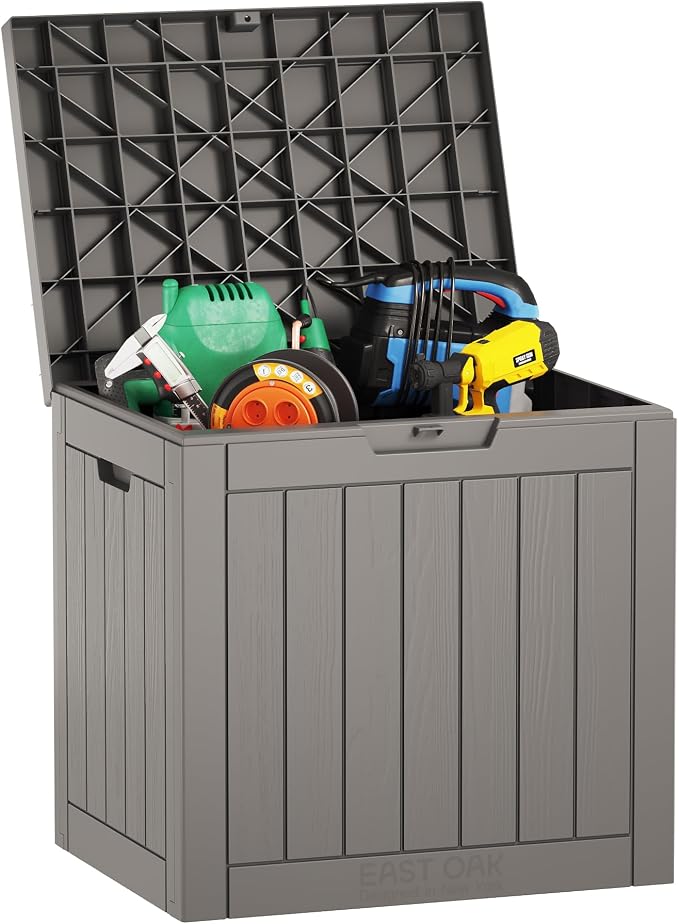EAST OAK Outdoor Storage Box, 31 Gallon Deck Box Indoor and Outdoor Use by EASTOAK
