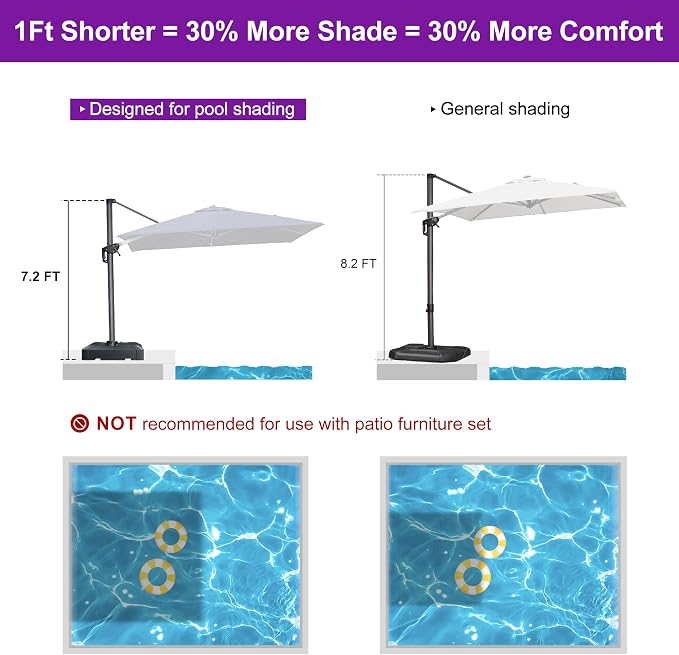 PURPLE LEAF 8' X 8' Patio Umbrella - Image 2