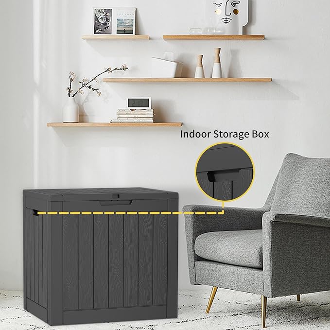36 Gallon Outdoor Deck Box, Lockable Waterproof Outdoor Storage Boxes - Image 6