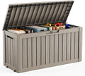 DRATO 75 Gallon Deck Box, Waterproof Resin Large Outdoor Storgae Box by DRATOprovidesawarmandcozy