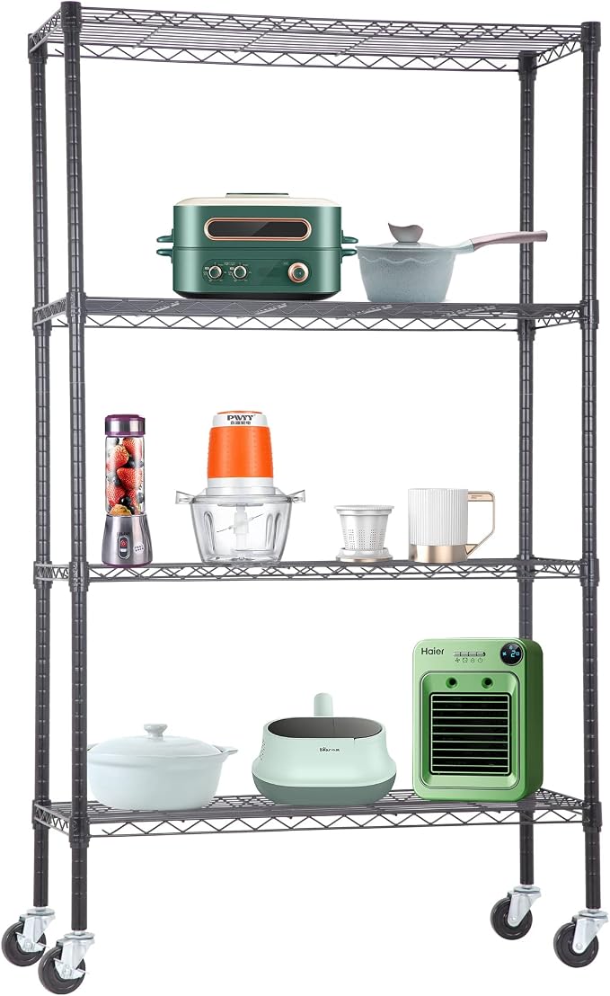BestOffice | 4-Tier Wire Storage Shelves by BestOffice