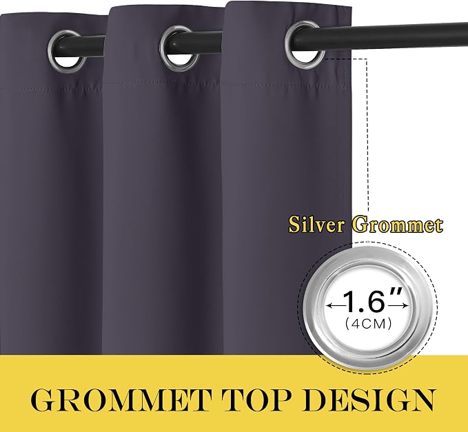 NICETOWN Blackout Drapery Curtain Panel 90 inches Long - Image 5