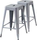 AC Pacific 24” Metal Backless Barstool Set of 2 – Country Rustic Style by ACPacific
