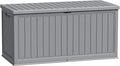 Flamaker Resin Deck Box 270 Gallon, Waterproof Imitation-Wood Lockable Storage by Flamaker