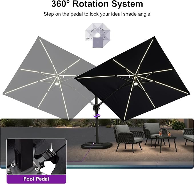 PURPLE LEAF 10 Feet Patio Umbrella - Image 8
