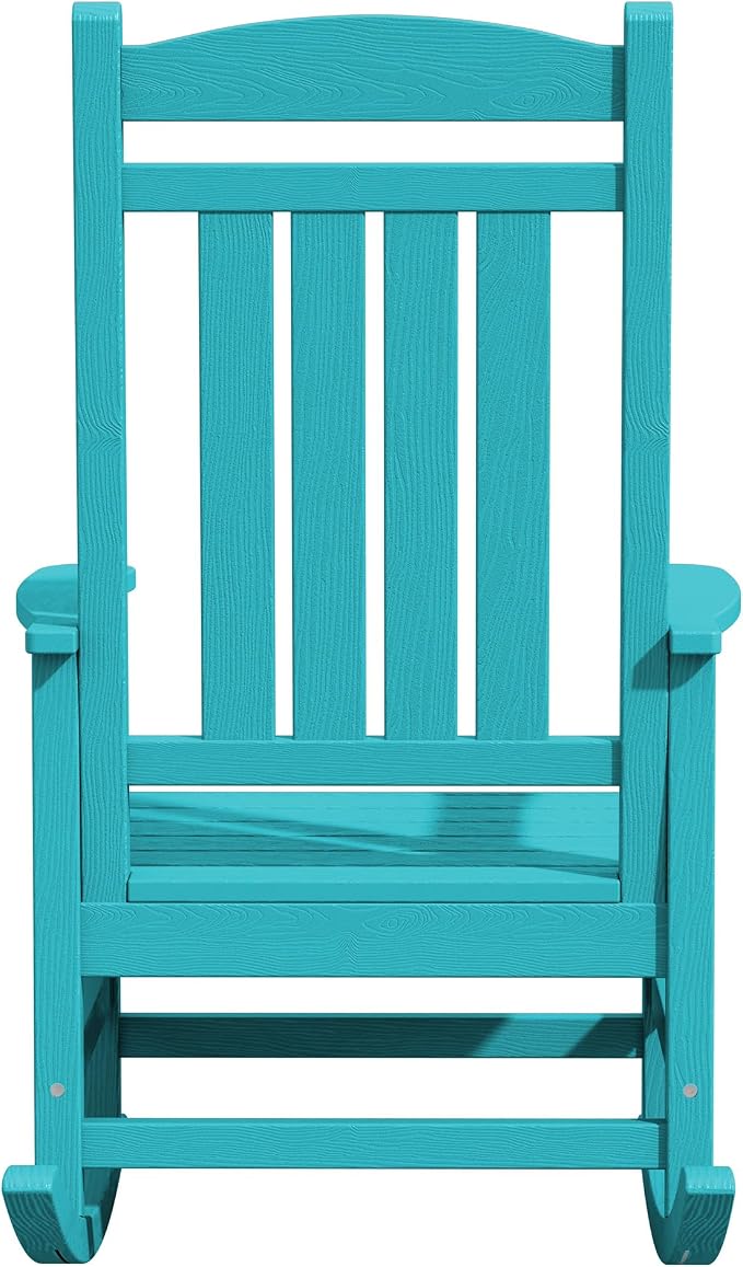 KINGYES Outdoor Rocking Chair Set of 2, High Density Polyethylene Patio Rocking - Image 11