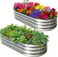 Galvanized Raised Garden Bed for Outdoor: 4X2X1ft Durable Metal Vegetable Plant by Unknown