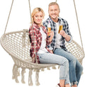Sorbus Hammock Chair Macrame Hanging Swing Bench, Teens Girl Bedroom, Knitted by Sorbus