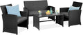 Best Choice Products 4-Piece Outdoor Wicker Patio Conversation Furniture Set by BestChoiceProducts