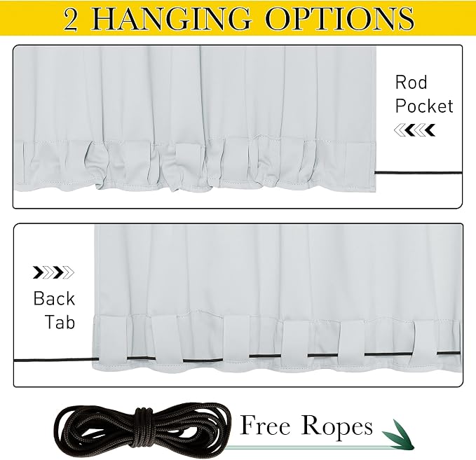 NICETOWN 2 Panels Outdoor Curtains - Image 5