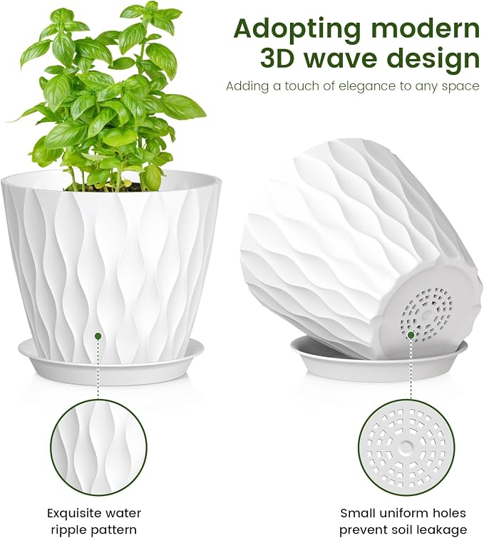 7/6.5/6/5.5/5/4.5/4 inch Plant Pots - Image 3