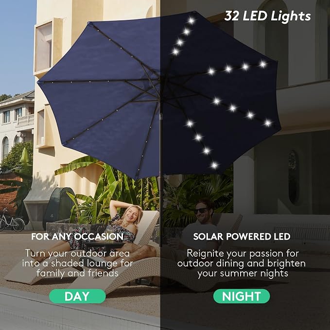 JEAREY 9FT Outdoor Patio Umbrella - Image 2