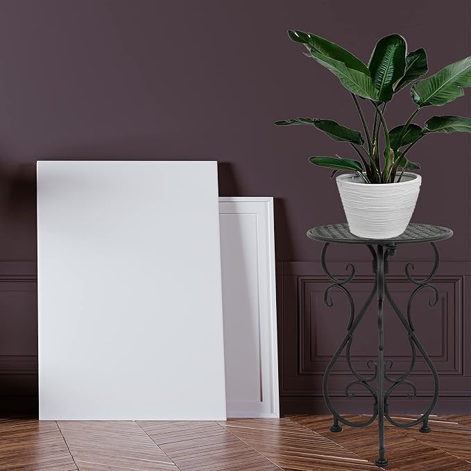 Metal Plant Stands 2 Pack, Heavy Duty Plant Pedestal 17" Tall, Single Flower - Image 8