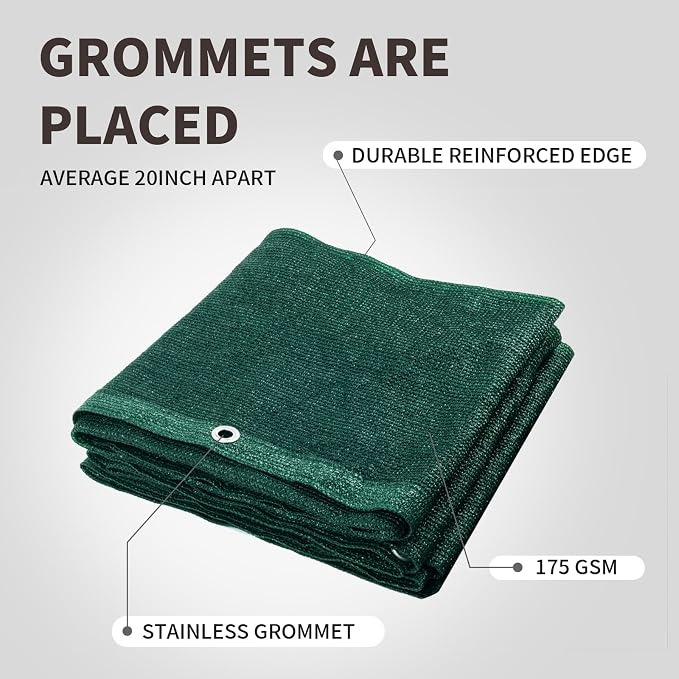 LOVE STORY Custom Size 3'x33' Dark Green Balcony Privacy Screen, UV Block - Image 6