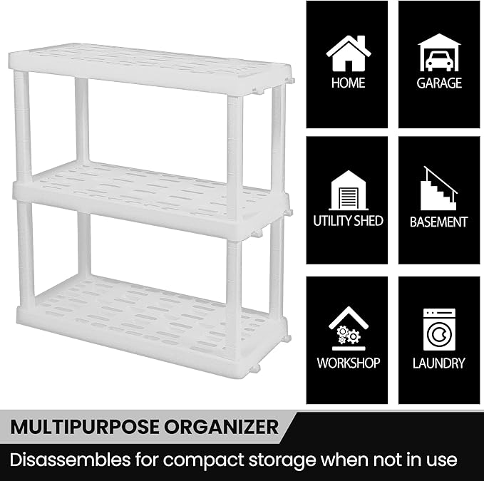 Oskar Heavy Duty Plastic Storage Shelves- - Image 6