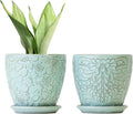 6 Inch Retro Ceramic Planter Set of 2 by Bestseler