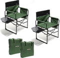 SUNNYFEEL Camping Directors Chair, Heavy Duty, Oversized Portable Folding Chair by SunnyFeelCamping