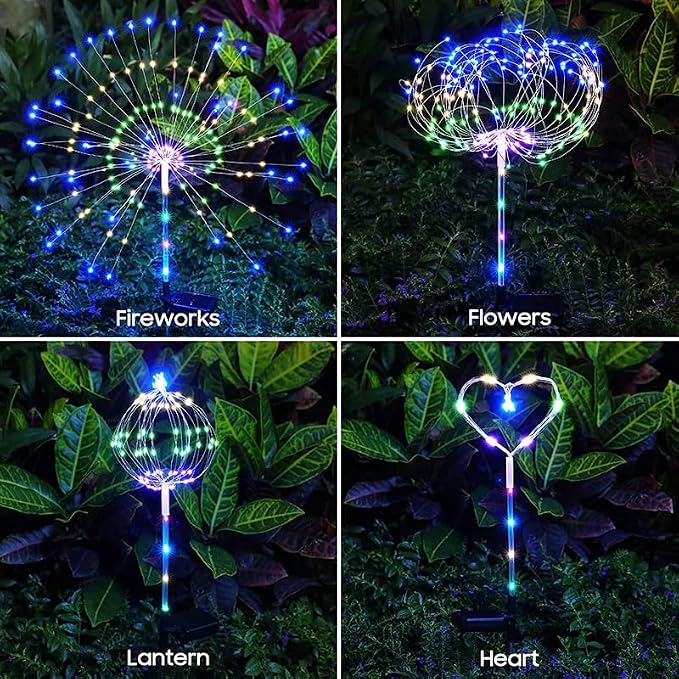 Garden Decor Solar Lights Outdoor, 155LED 8 Lighting Modes Pole Light - Image 5