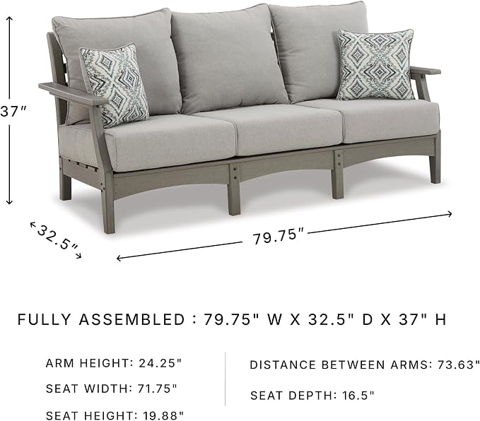 Signature Design by Ashley Visola Outdoor Patio Sofa - Image 3