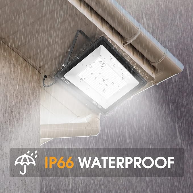 4 Pack 100W LED Flood Light, IP66 Waterproof Outside Flood Light, 12500LM Super - Image 2