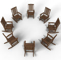 Oversized Rocking Chair Set of 8, Outdoor Rocking Chair by THOEOE