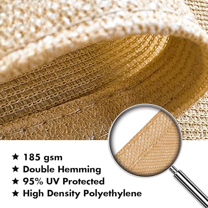 KANAGAWA 14'X18' Sand Custom Size Sun Shade Sail Rectangle UV Block Canopy Cover - Image 4