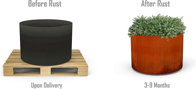Plantercraft Corten Steel Planter 48 Inch | Large Round Planters - Image 7