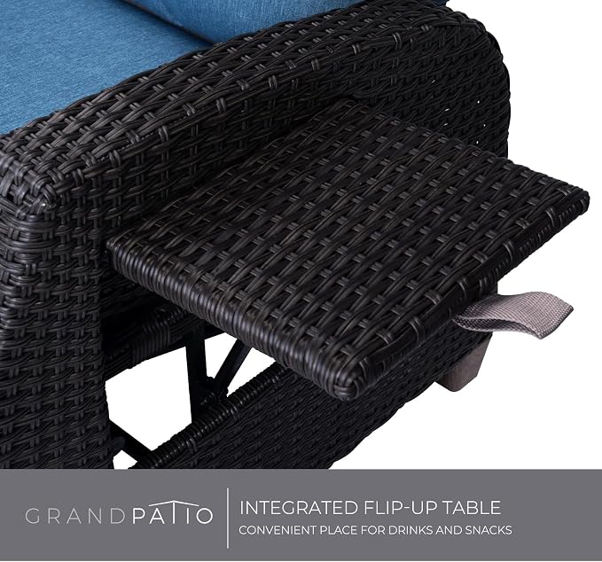 Grand patio Outdoor Recliner Chair Patio 150° Lay Flat Recliner - Image 6
