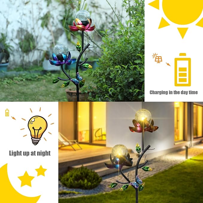 VCUTEKA Solar Garden Flowers - Image 5