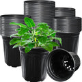 60 Pack 1 Gallon Nursery Plant Pots, Thickened Flexible Plastic Seedling Pot by Jgalnim