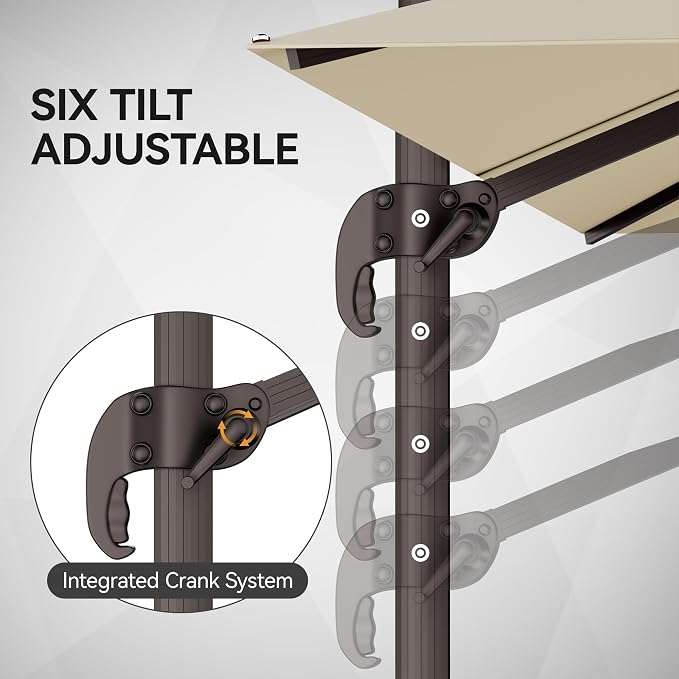 9x12FT Cantilever Patio Umbrella - Image 5