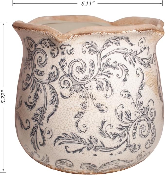 Ceramic Pots for Plants, Vintage Plant Pot - Image 3
