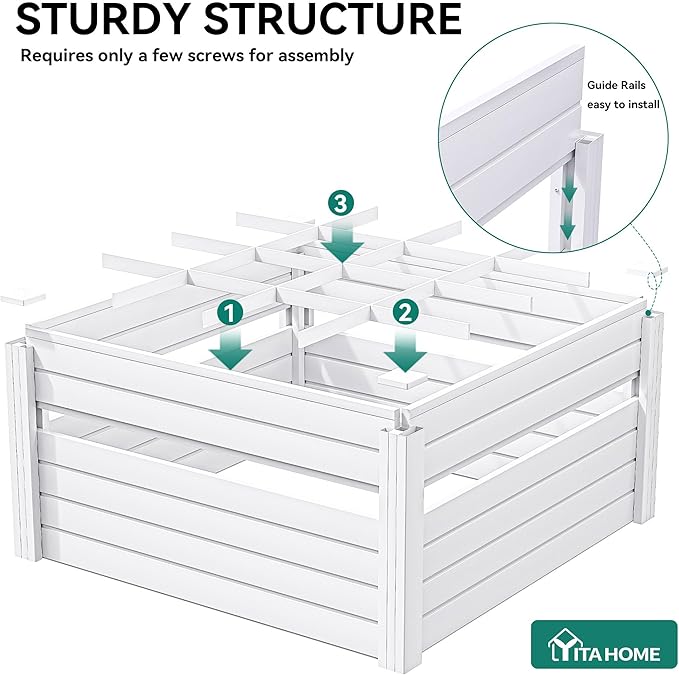 YITAHOME 4x4x2 FT Plastic Raised Garden Bed Kit, Large Outdoor Above Ground - Image 9