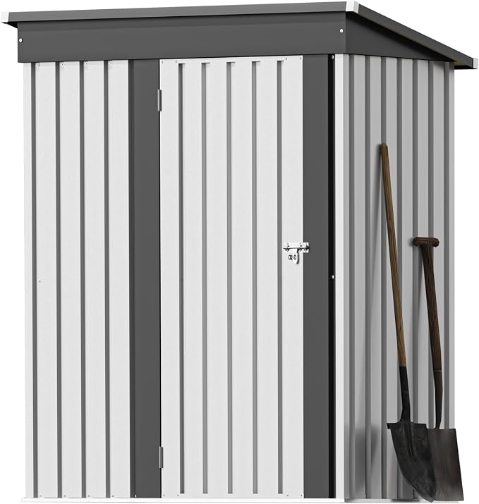 Greesum 5×3 FT Outdoor Storage Shed, Metal Storaged Sheds Without Floor by BuynowfromGreesum