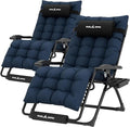 UDPATIO Oversized Zero Gravity Chair Set of 2, 29In XL Patio Reclining Chair by UDPATIO