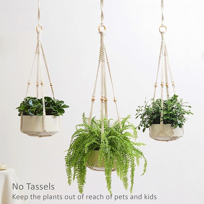 CADNLY Macrame Plant Hangers Indoor – Rope Hanging Plant Holder - Image 5