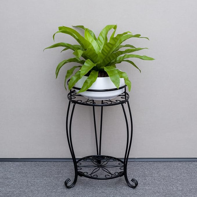 FaithLand Plant Stand, Heavy Duty Metal Planter Holder Indoor Outdoor, 2 Tier - Image 7