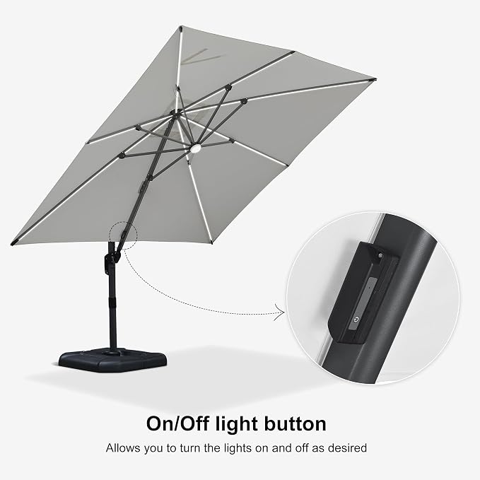 PURPLE LEAF 10 Feet Patio Umbrella - Image 8