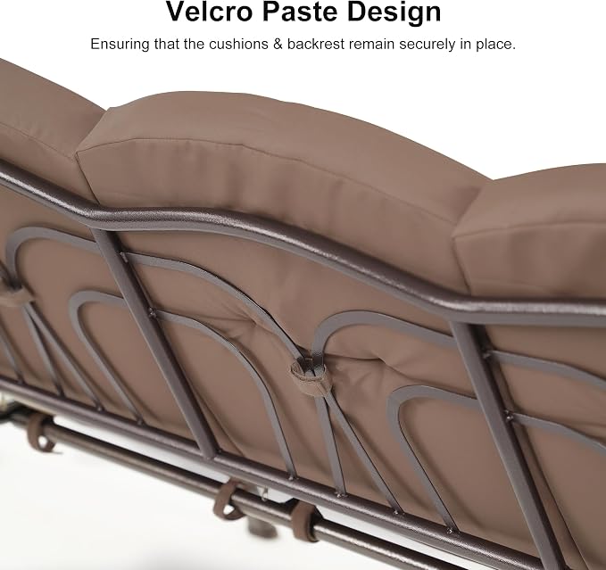 PURPLE LEAF 2-Seat Deluxe Outdoor Patio Porch Swing - Image 8
