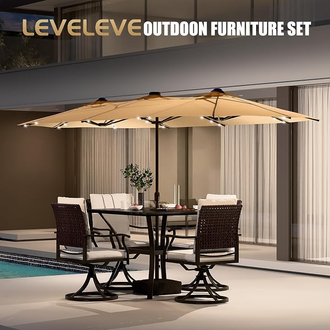 LEVELEVE 14FT Large Patio Patio Umbrella - Image 6