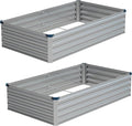 Vengarus 6x3x1FT Galvanized Raised Garden Bed Kit, Outdoor Metal Planter Box by Vengarus