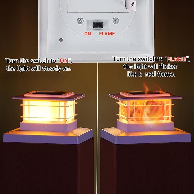 Dynaming 8 Pack Solar Post Cap Lights Outdoor - Image 4