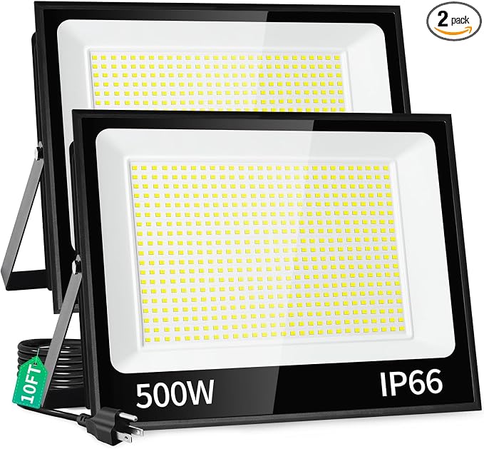 500W LED Flood Light Outdoor by ISUERFY-BornforGlowParty