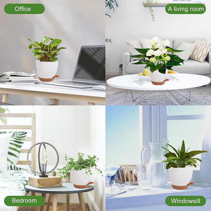 Flower Pots, 8/7/6.5/6/5.5/5 Inch Self Watering Planters - Image 7
