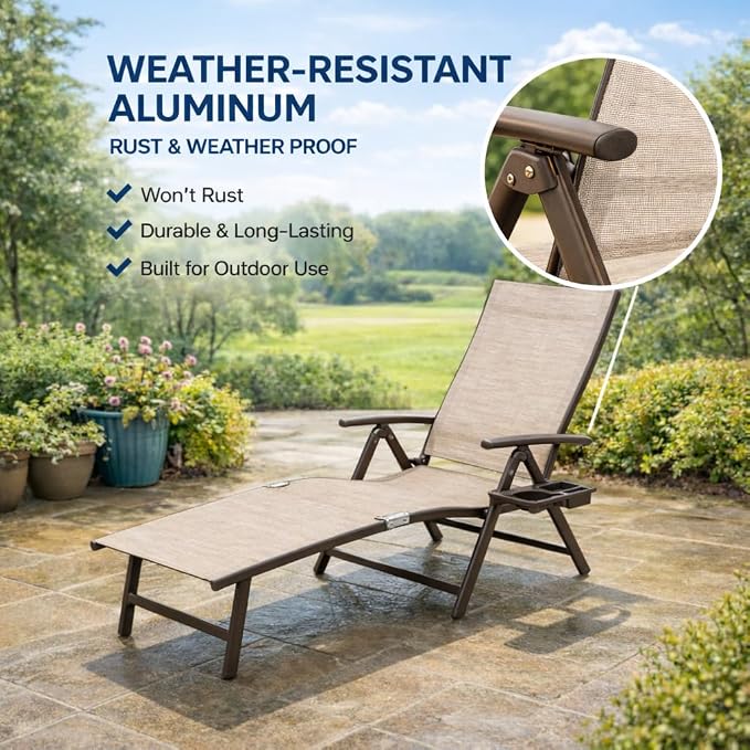 Kozyard Cozy Aluminum Reclining Lounge Chair - Image 7