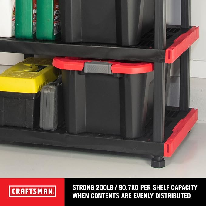 CX Craftsman 4-Tier Highly Durable Storage Rack, 4 Shleves That Support up to - Image 7